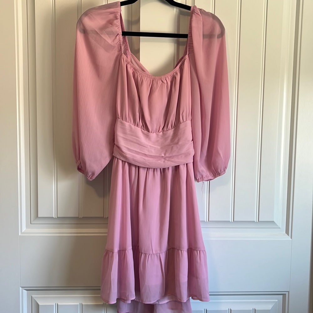 Pink Tie Back Dress